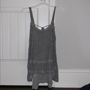 Grey flowy tank